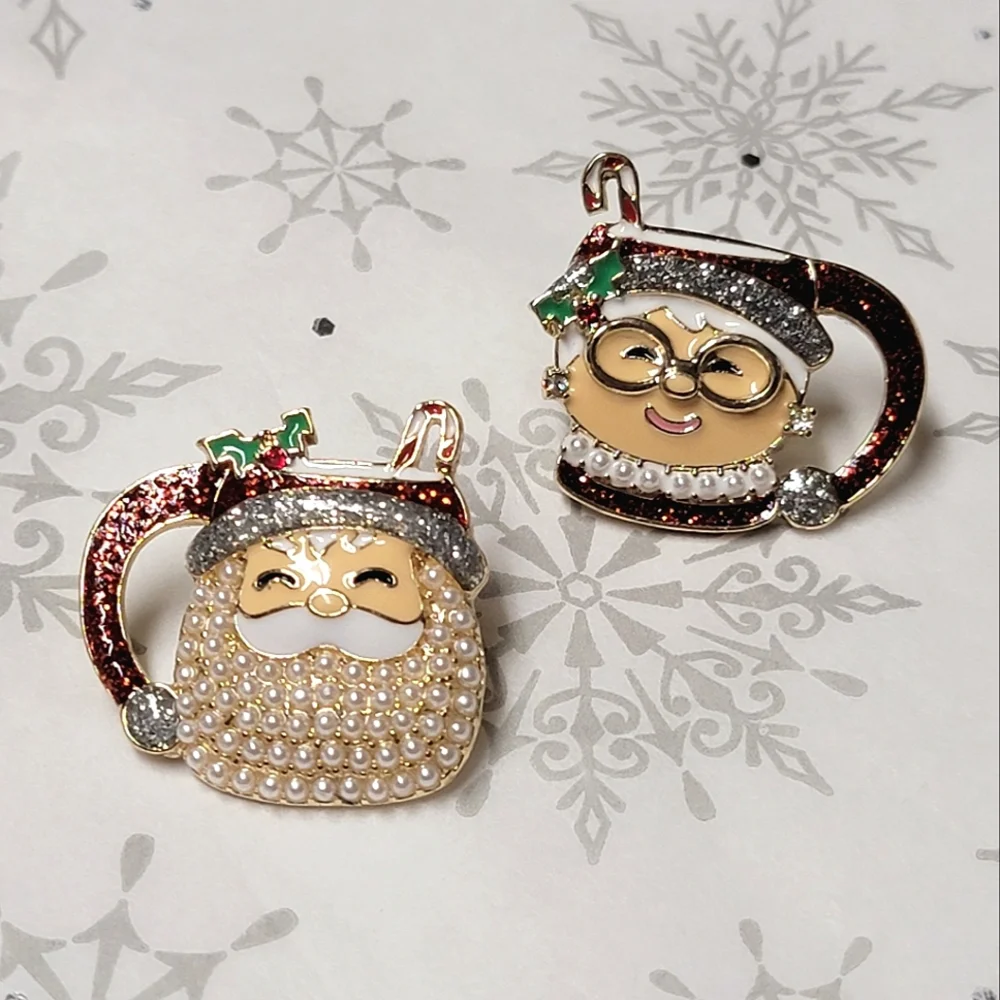 SUGARFIX by BaubleBar Merry Mugs Christmas Santa Mr. & Mrs. Clause Earrings